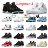 Projektant sneaker jumpman 4 buty do koszykówki dla wojskowych czarny kot czerwony grzmot Royalty biały Oreo kaktus Jack niebieski fajny szary mężczyźni kobiety