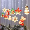 Julekorationer Stränglampor Dekorativ gardin USB -tecknad modellering LED för rumsdekoration