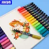 JIKUN Farben Acryl Marker Pinsel Stifte Für Stoff Rock Malerei Stift Keramik Glas Leinwand DIY Karte Machen Kunst Liefert