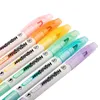 Haile pcsset Double Tip Highlighter Pens Macaron Color Manga Markers Midliner Pastel highlighters Kawaii Japanese Stationery