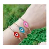 Bedelarmbanden mode sieraden Turkish Symbol Evil Eye Bracelet Figaro kettingarmbanden C3 Drop levering Dhimd