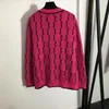 Pulls pour femmes Designer Rose Rouge Lettre Taille libre Pull tricoté INS Mode Cardigan à col en V pour femmes Manteaux d'hiver 8LOA
