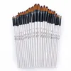 12 datorer/set nylon hårhandtag akvarell på akvarell pensel penna inlärning diy olje akryl målning konstfärgborstar leveranser