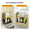 Annan kök Storage Organization Drain Rack Sink Organizer Caddy Nonslip Sponge Soap Brush Holder Badrum 221205