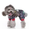 Dog Apparel 1 Pc Winter Costume Four-legged Coral Fleece Jumpsuit Clothes For
