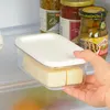 収納ボトル冷蔵庫シーリングボックスチーズキーパーカットネットフードキッチン用の蓋付きバター皿