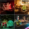 Base leve de LED 3D Night com controle remoto e cabo USB decoração de base de lâmpadas coloridas para quarto restaurante de loja infantil