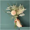 Faux Floral Verdure Fleurs De Pissenlit Artificielles Centres De Table Pour La Maison Salon Décor Faux Herbe De Pampa Mariage Arranger Dhqth