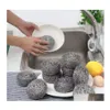 Sponges Scouring Pads 20 Pieces Of Steel Wire Ball Brush Pot Cleaning Brushes Dishwashing Brushs Stainless Steels Wi Dhzmk