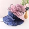 Cappelli a tesa larga da donna, cappelli estivi a secchiello, fiori, grandi signore, pieghevoli, per feste, matrimoni, feste in spiaggia