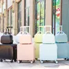 Suitcases 18 Inch Boarding Case Travel Suitcase Set Female Student Luggage Trolley Password Box Small Kids Carry On Rolling2558