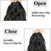 Hair band Claw Clip in tail Human Hair Natural Water Wavy Long 828inch Remy Malaysia For Women Tail Hair Hairpiece 221205