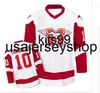 Maglia da hockey 10 Dean Youngblood Hamilton Mustangs Maglie 9 SUTTON Moive White Red All Stiched Uniformi da uomo