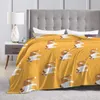 Blankets Flannel Blanket Cartoon Pug Dog Soft Thin Fleece Bedspread Cover For Bed Sofa Home Decor Dropship