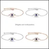 Urok bransoletki moda vintage złe oko urok bransoletki kryształowy łańcuch cyrkonu link bransoletki bransoletki dla kobiet dziewczęta oświadczenie biżuterii dhwfg