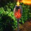 Outdoor Flame Torch Light Easy Installation Solar Landscape Lawn Lamp Auto On Off Flickering For Garden Patios