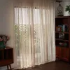 Curtain American Country Beige Yellow Cotton Thread Crochet Tulle With Tassels Hollow Lace Tent Drapes For Living Room Bedroom#4