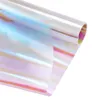 Embrulhado de presente clofane papel embalagem iridescente cesto para embalagem holograficsuppliesclear embalagem artesanal