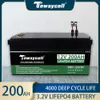 12V 100ah 200AH 280Ah LiFePO4 Batterie BMS intégrée 12.8V Lithium Fer Phosphate Système d'alimentation solaire RV Moteur EU US Tax Free