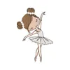 Dessin animé dansant fille broderies patchs de couture notions pour vêtements de vêtements sacs ballerina arts fer sur patch