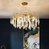 Lampes suspendues Luxueux LED Lustre Nordique 120 cm K9 Cristal Plafonnier Pour Salle À Manger Villa Salon Décor