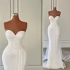 Designer Zeemeermin Bruiloft 2023 Jurken Bruidsjurk Parels Kralen Sweetheart Hals Tule Op Maat Gemaakt Sweep Trein Vestidos De Novia Plus Size