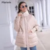 Parkas Marwin pour femmes, manteaux de canard blanc 90, vestes légères et épaisses, couleur unie, taille haute, veste chaude décontractée, 221205