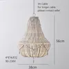 Pendant Lamps Bohemian Handmade Solid Wood Beads Decorated Restaurant Home French American Bedroom White Chandelier Lamp