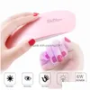 Andra hemtextiltextil Nail Light 6W Mini Nails Dryer White Pink UV LED Portable USB -gr￤nssnitt Mycket bekv￤mt f￶r hemmabruk Inve DHV4P