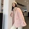 Kadınlar Kürk Kadınlar Sonbahar Kış Ceketi İmitasyon Mink Ceket Entegre fermuar cep Kadın Giysileri