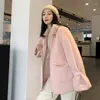 Women's Fur Women Autumn Winter Jacket Imitation Mink Coat Integrated Zipper Pocket Women's Clothes