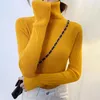 Women's Sweaters ABRINI Women Cashmere Sweater Purple Turtlenecks Winter Casual Knitted Pullovers Soft Slimming Jumpers For 2022