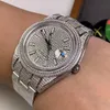 Top Full Diamonds Orologio da uomo Orologi meccanici automatici Specchio in zaffiro Orologio da polso impermeabile da lavoro alla moda Montre De Luxe