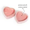 Velvet Jewelry Box Heart Shaped Ring Boxes Double Rings Earrings Necklace Storage Cases for Proposal Engagement Wedding