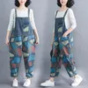 Jumpsuits voor dames mode dames rompers jumpsuit printen gewassen dames jeans broek 2022 lente zomer denim onesies streetwear