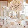 クリアクリスタルフラワーディスプレイスタンド花瓶の結婚式のセンターピース装飾的な人工花のテーブルセンターピース