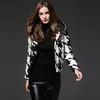 Feminino Down Parkas Autumn e Winter Short Thin Jacket Houndstooth Impressão do vento Puff Puff Highstreet Outwear Roupas 221205