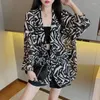 Women's Suits Ladies Suit Jacket Zebra Pattern Fashion Summer Thin Lady Chiffon Blazer Tops Long Sleeve Lce Silk Sun Protection Clothing