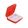 Jewelry Pouches 4 Slots Case Organizer Container Plastic Boxes Compartment Tablet Holder Travel Ring Packaging Box