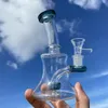 7.1inchs Recycler Oil Rigs Hookahs Rotating Perc Tubulações de Água de Vidro Heady Dab Bongs Com 14mm Banger