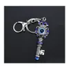 Key Rings Unique Blue Crystal Key Ring Jewelry Good Quality Turkey Evil Eye Alloy Keychain Charm Kids Gifts 1253 B3 Drop Delivery Dhrcn