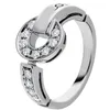 2022 Bulgari Ny vigselring Rose Gold Full Diamond Set Round Hollow Designer Jewelry Christmas Gift Diamond