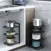 Other Kitchen Storage Organization Sewer Rack Pot Special Multi-layer Adjustable Cabinet Pantry Table Stainless Steel 221205