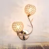 Appliques murales LukLoy lumière LED européenne moderne minimaliste lampe en cristal chambre salon El Simple applique élégante