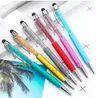 Fijne Crystal Ballpoint Pen 1 mm Fashion Creative Stylus Touch Pen Writing Stationery Office School Ballpen Black Pens