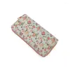 Portefeuilles Kandra Aquarelle Fleur PU En Cuir Long Portefeuille Embrayage Bourse Femmes Fermeture À Glissière Autour De La Pochette De Voyage Titulaire De La Carte Sac De Téléphone Filles Cadeau