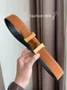 Classics Men Belts Designer Mens and woman fashion Togo leather classic reversible belt black brown H gold silver buckles 38cm HT037