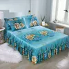 Jupe de lit 1 pièce 2 pièces, ensemble de taies d'oreiller, ponçage doux, King Queen Size, Double couche, 221205