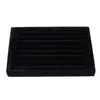 Jewelry Pouches High Quality Drawer Velvet Earring Ring Display Organizer Box Tray Holder Grey Black Packaging