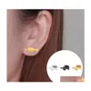 Charm One Arrow Pierced Earrings Korean Female Lovers Friend Stainless Steel Love Geometric Peach Heart Ear Jewelry C3 Drop Delivery Dhe53